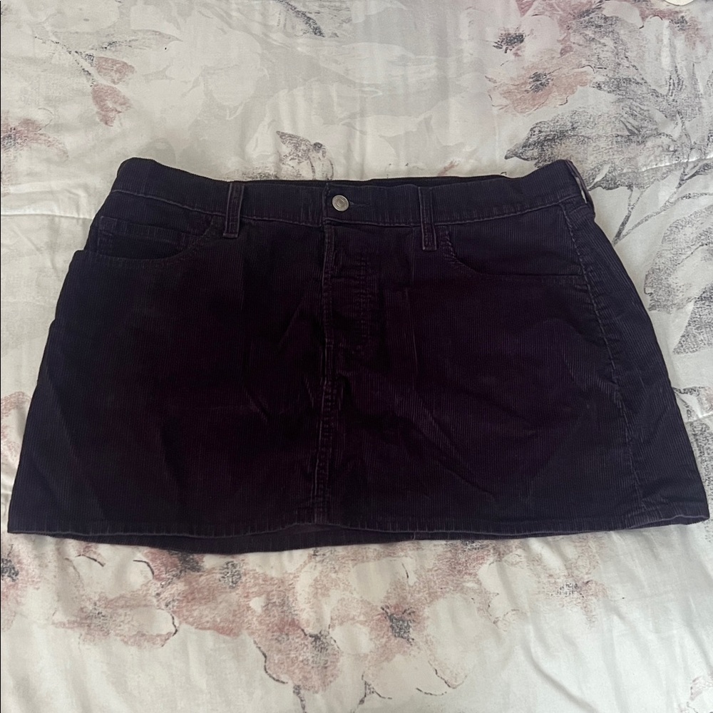 Levi's Purple Corduroy Mini Icon Skirt